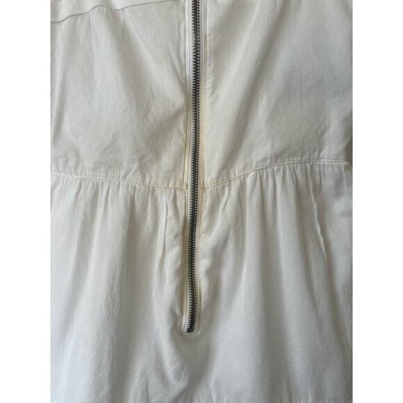 Burberry Brit White 100% Cotton Zip Front Fit and Flare Dress • Size 2 🔴 - Picture 2 of 4